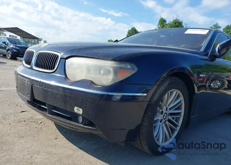 2005 BMW 745Li z USA, uszkodzony, nr VIN WBAGN63515DS58163